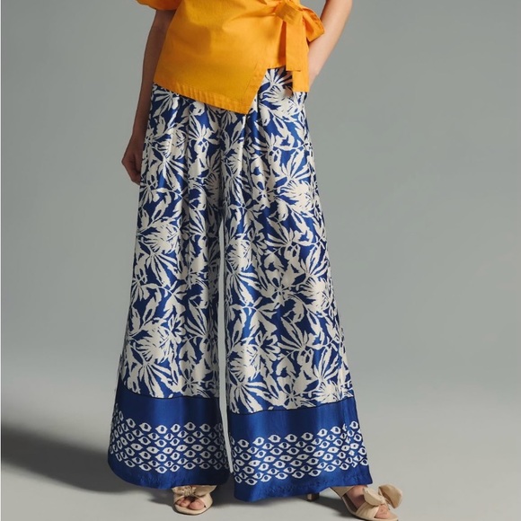 Anthropologie B.Yu Printed Wide-Leg Pants Large may fit medium - Picture 4 of 11